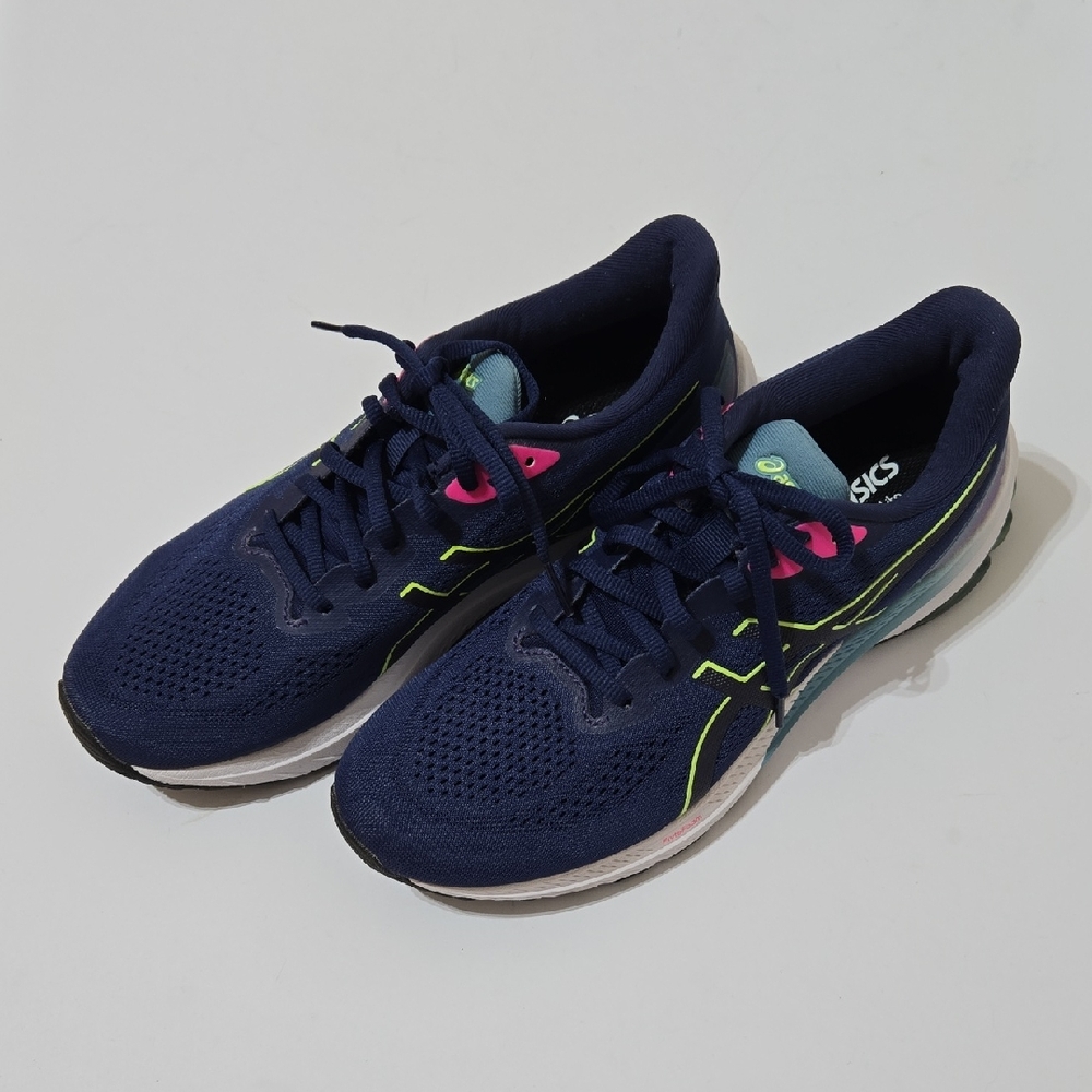 ASICS GT-1000 Ortholite Women's Blue Sneakers with Neon Highlights